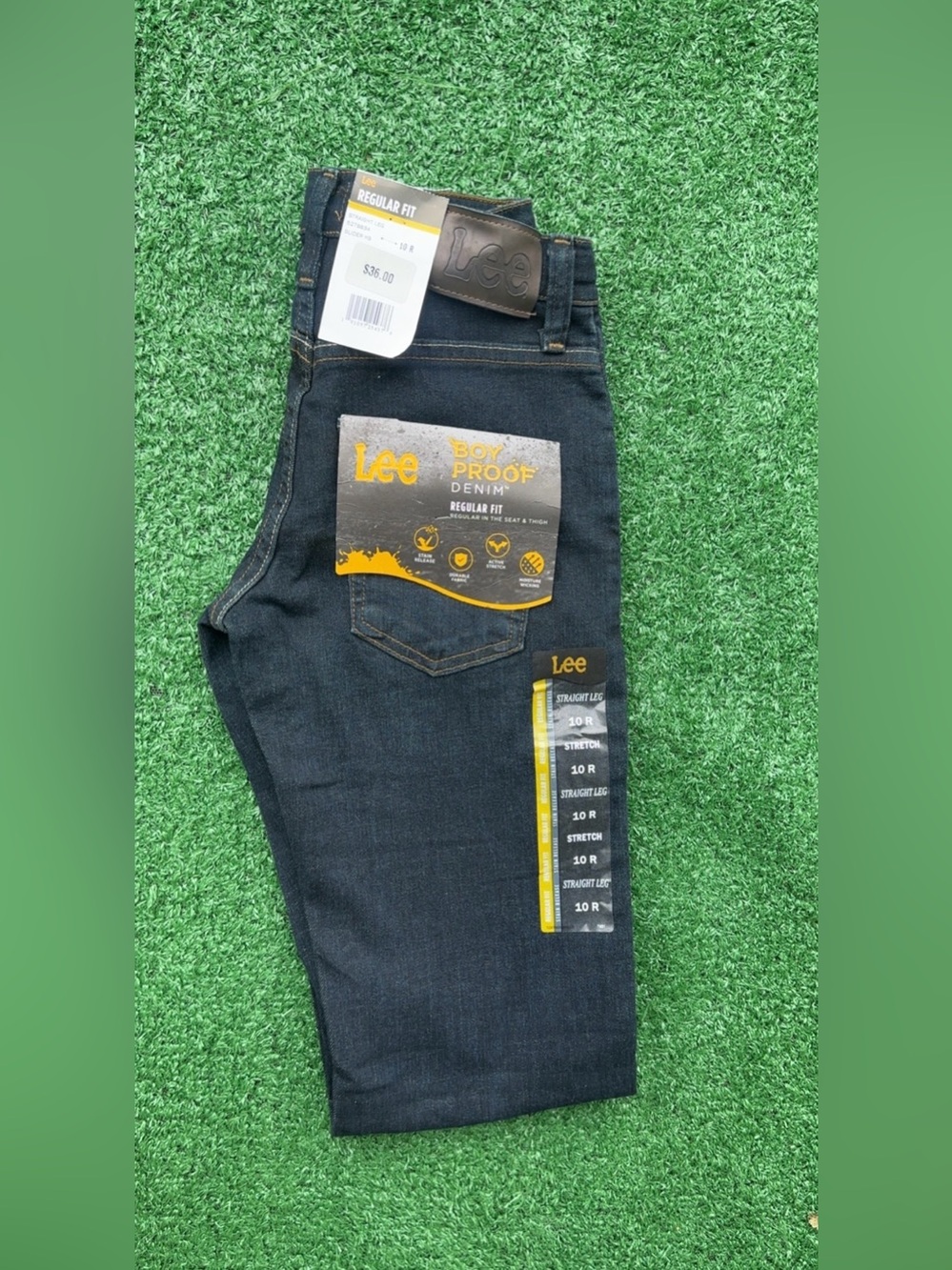Lee Boys Dark Indigo Jeans with Yellow Accents
